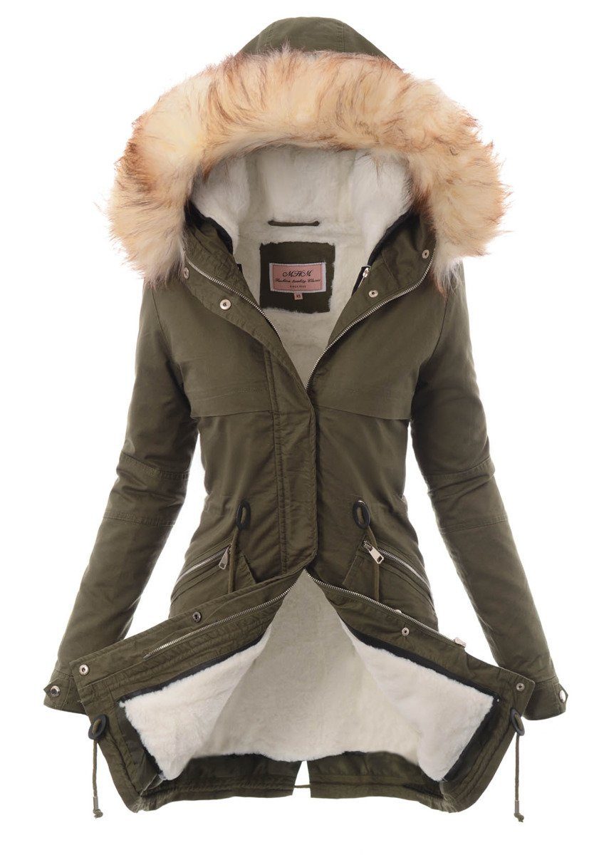 Zielona Parka 2w1 z odpinaną podpinką - W166 Zielony - Fasoni.pl