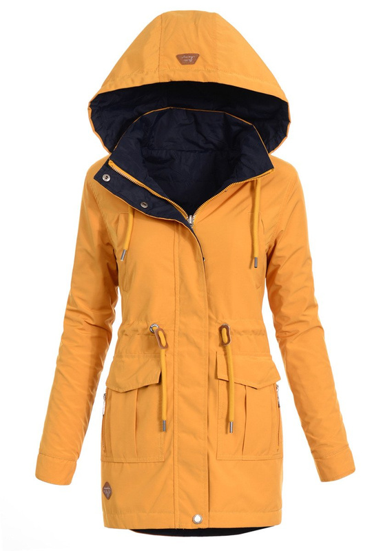 Parka Wiosenna Dwustronna Żółta CAN615