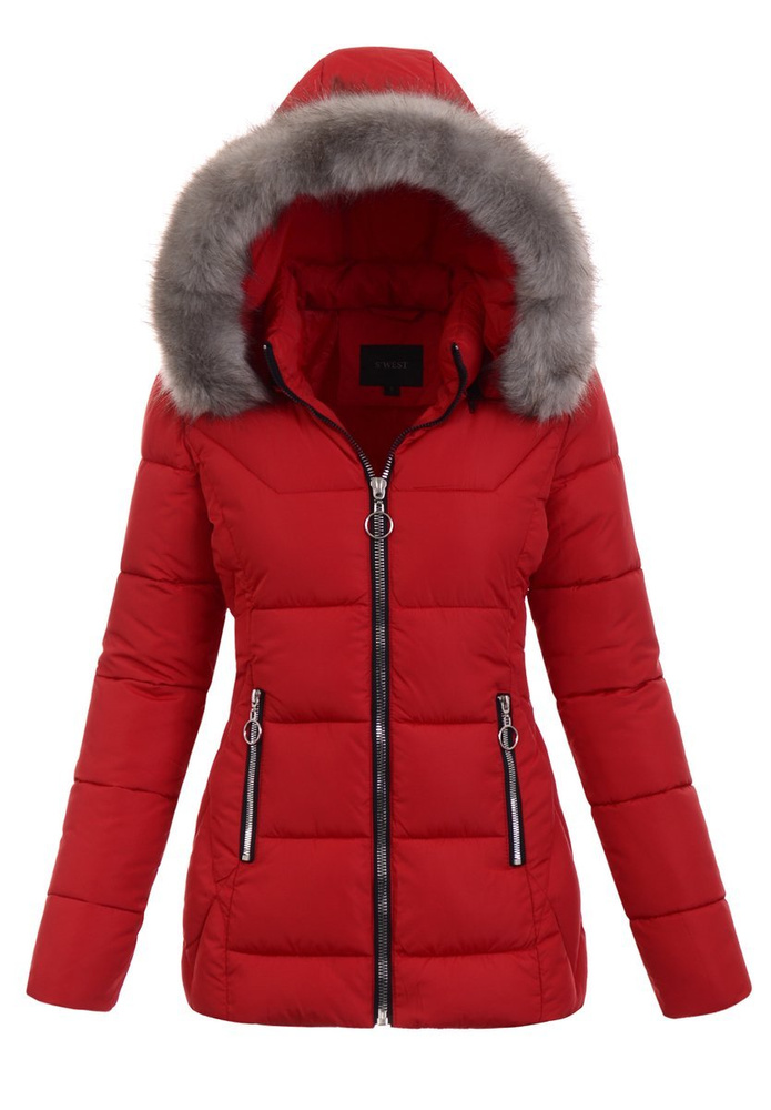 Kurtka Damska Czerwona B9903