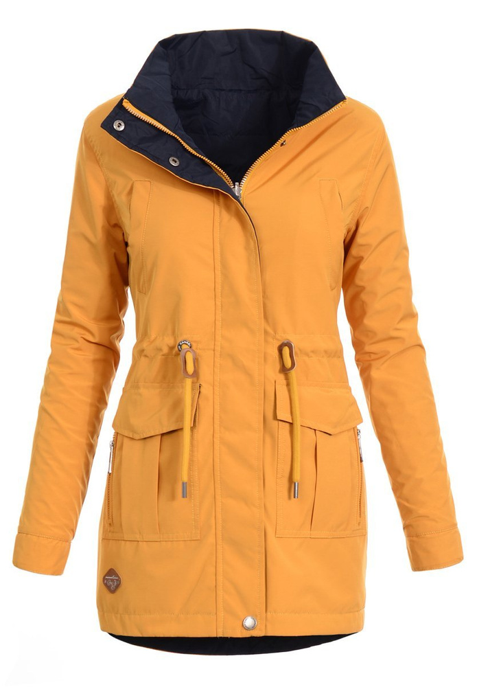 Parka Wiosenna Dwustronna Żółta CAN615