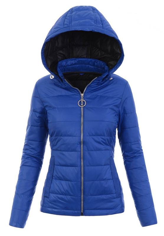 Damska Wiosenna Kurtka Ciemno Niebieska BH2001