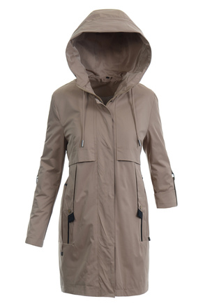 Wiosenna Damska Kurtka Płaszcz Parka Beżowa B8357