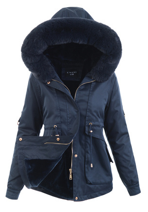 Kurtka Damska Parka Granatowa R536