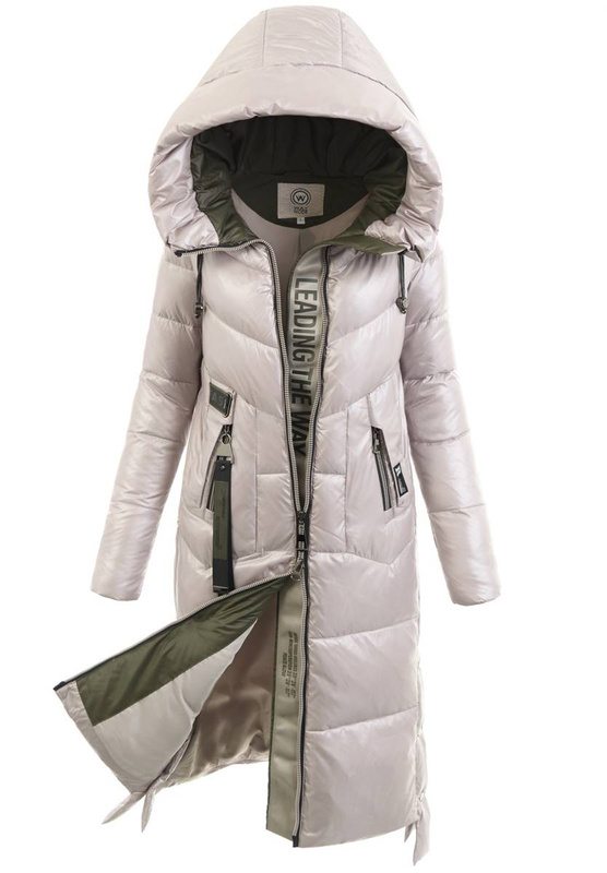 Kurtka Długa Damska Ortalionowa Beżowa 3071