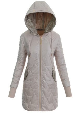 Damska Kurtka Przejściowa Perłowo Beżowa B8368