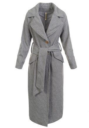 Płaszcz Damski Przejściowy Brązowy B8542