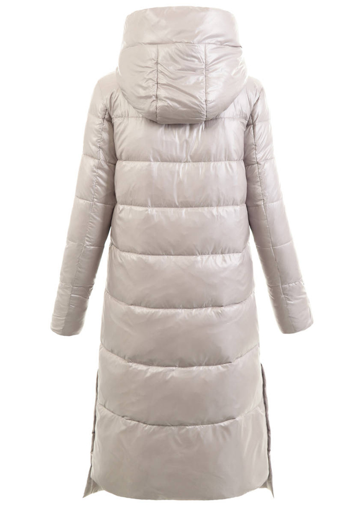 Kurtka Długa Damska Ortalionowa Beżowa 3071