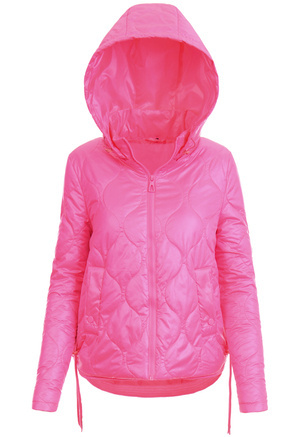 Wiosenna  Kurtka Przejściowa  Damska Różowa B8235